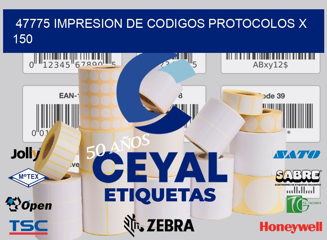 47775 impresion de codigos protocolos x 150