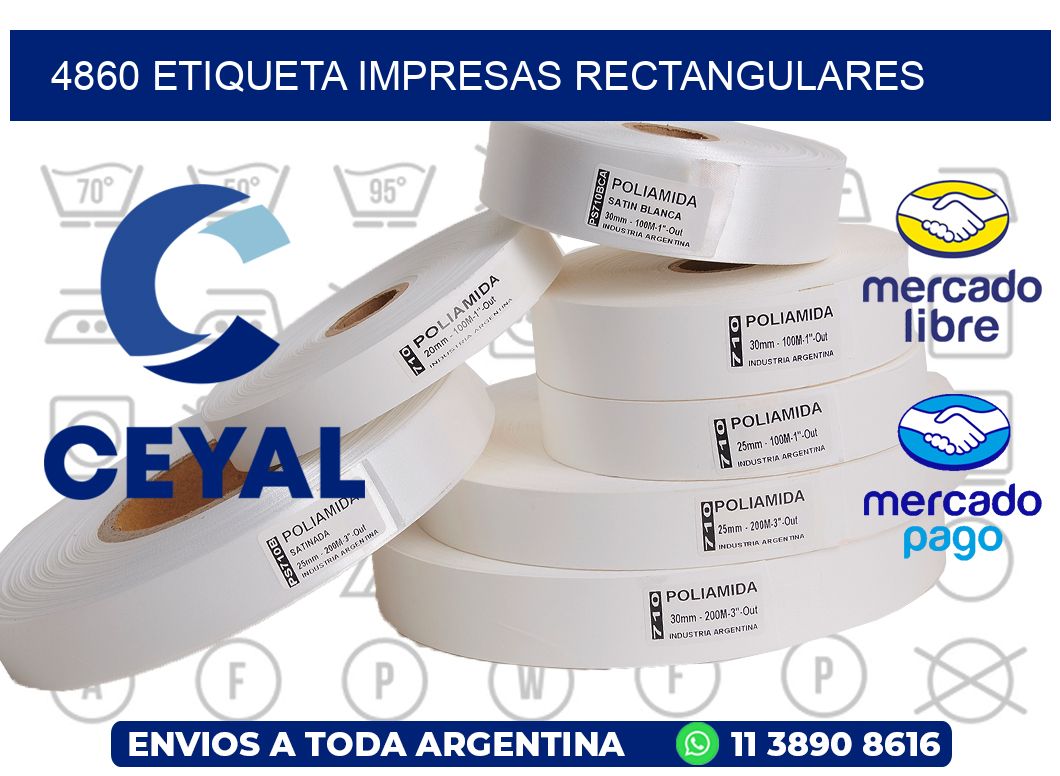 4860 ETIQUETA IMPRESAS RECTANGULARES