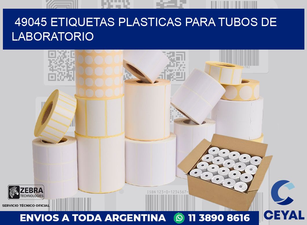 49045 ETIQUETAS PLASTICAS PARA TUBOS DE LABORATORIO