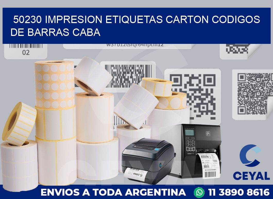 50230 IMPRESION ETIQUETAS CARTON CODIGOS DE BARRAS CABA