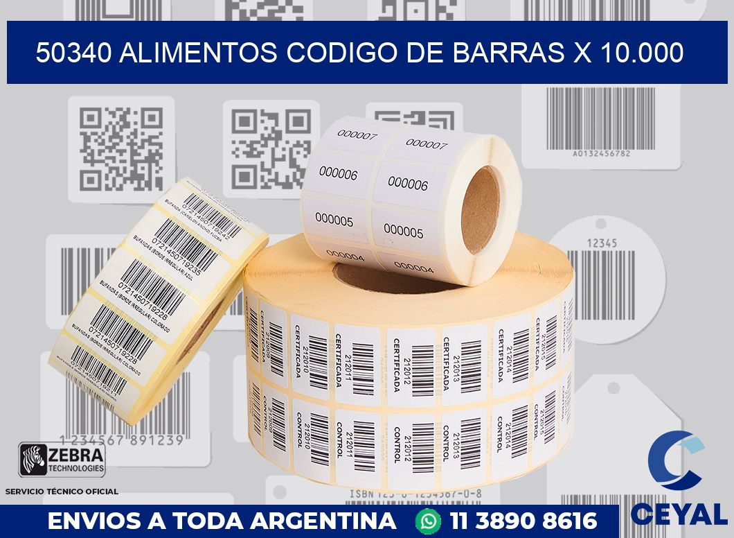 50340 alimentos codigo de barras x 10.000