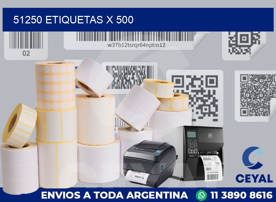 51250 Etiquetas x 500