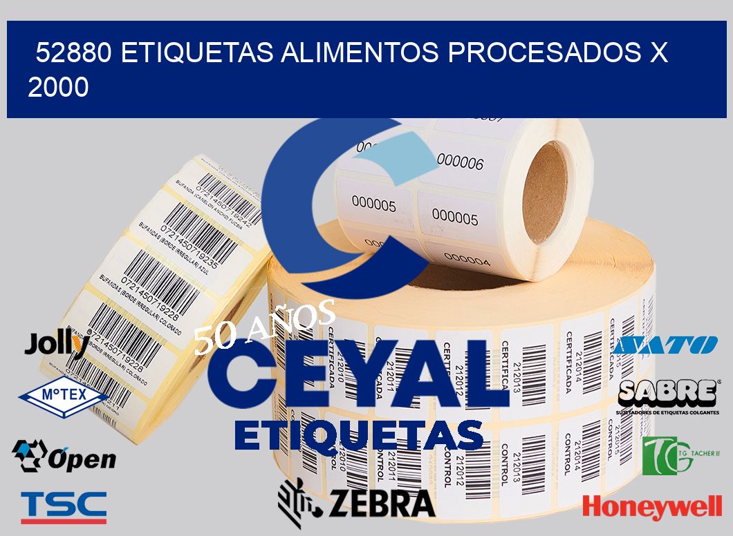 52880 etiquetas alimentos procesados x 2000