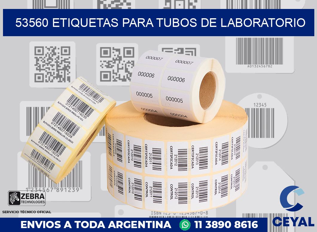 53560 ETIQUETAS PARA TUBOS DE LABORATORIO