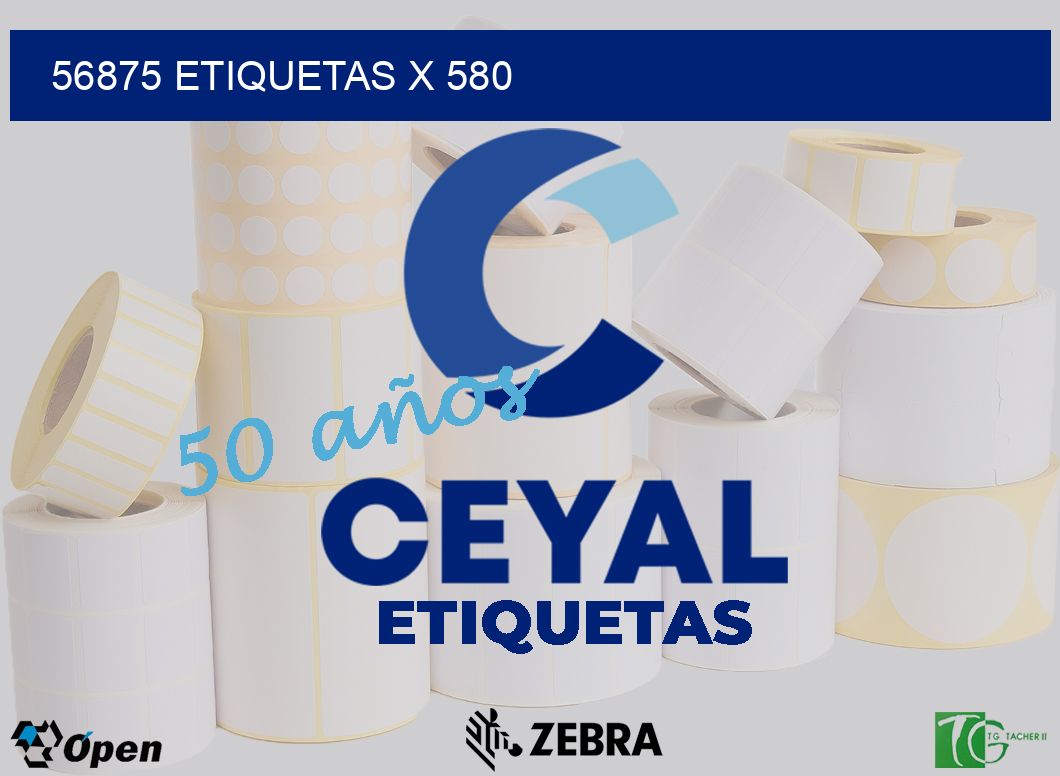 56875 Etiquetas x 580