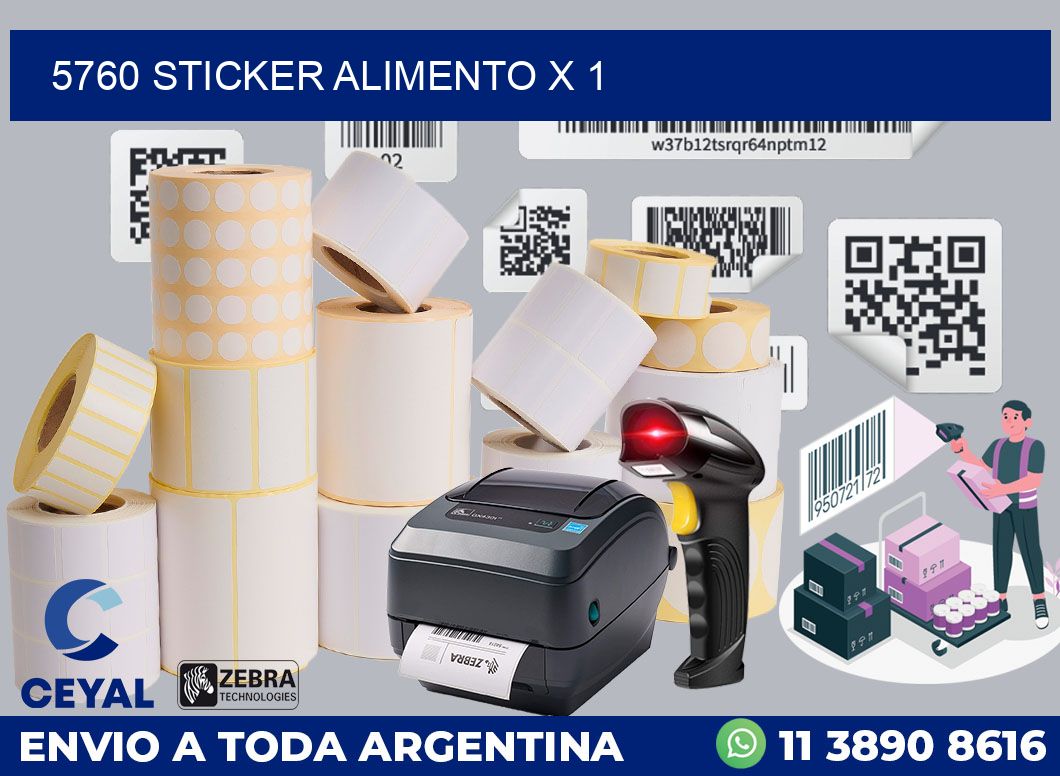 5760 sticker alimento x 1