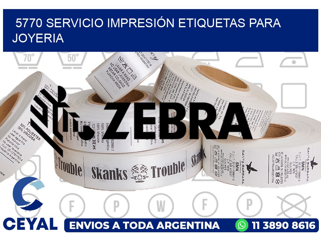 5770 SERVICIO IMPRESIÓN ETIQUETAS PARA JOYERIA