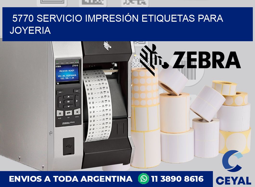 5770 SERVICIO IMPRESIÓN ETIQUETAS PARA JOYERIA