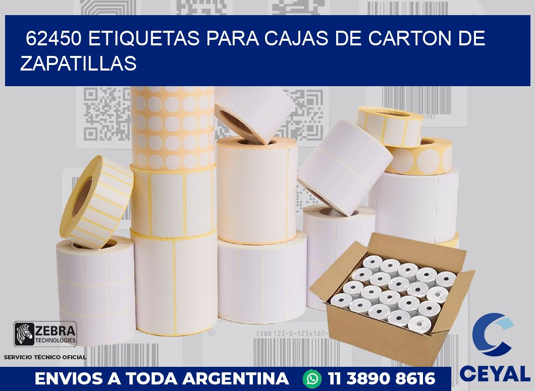62450 ETIQUETAS PARA CAJAS DE CARTON DE ZAPATILLAS