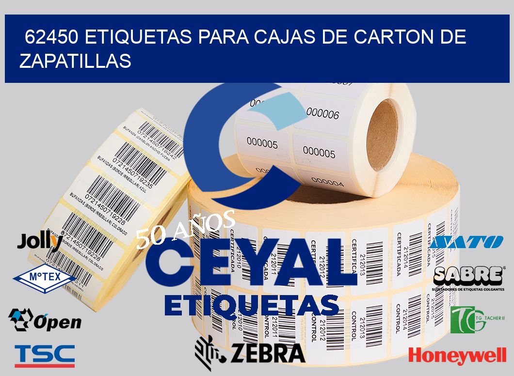 62450 ETIQUETAS PARA CAJAS DE CARTON DE ZAPATILLAS