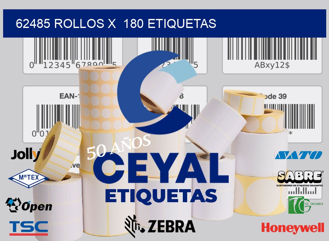 62485 Rollos x  180 etiquetas