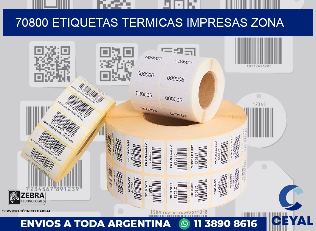 70800 ETIQUETAS TERMICAS IMPRESAS ZONA