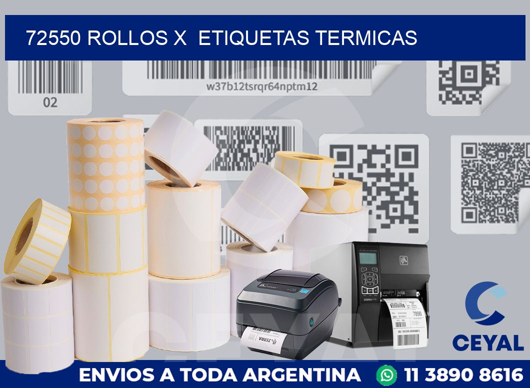 72550 Rollos x  etiquetas termicas