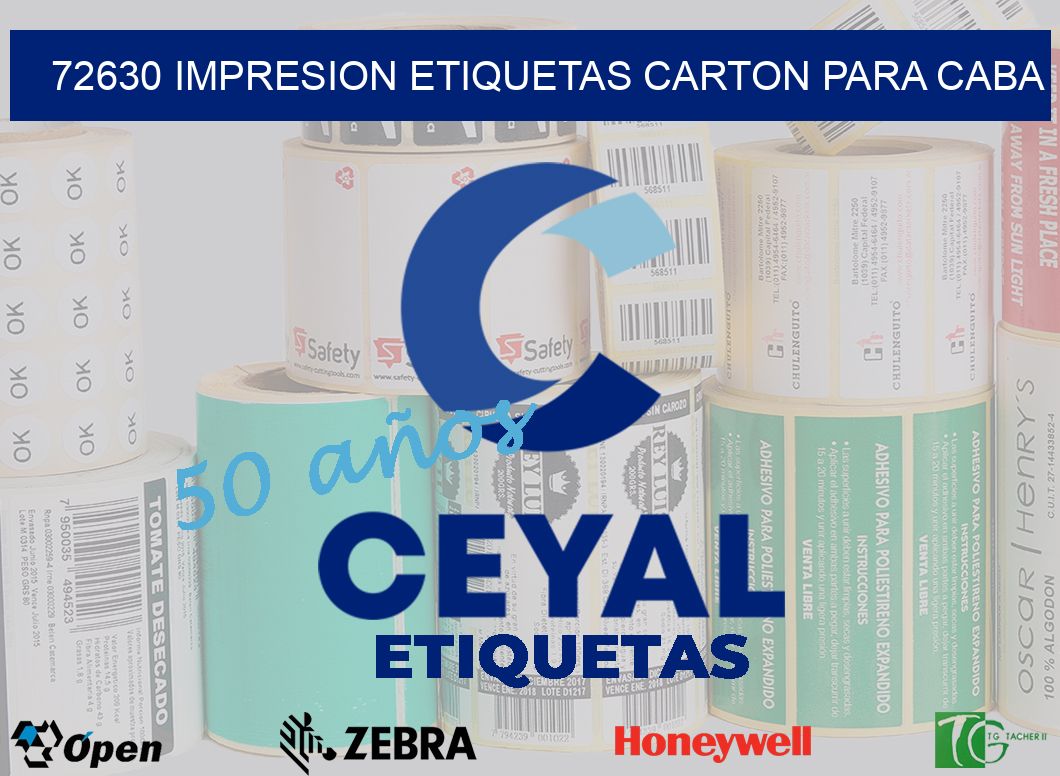72630 IMPRESION ETIQUETAS CARTON PARA CABA