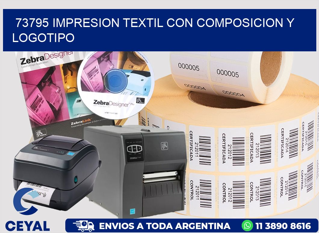 73795 IMPRESION TEXTIL CON COMPOSICION Y LOGOTIPO
