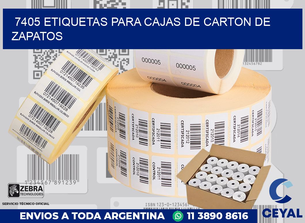 7405 ETIQUETAS PARA CAJAS DE CARTON DE ZAPATOS