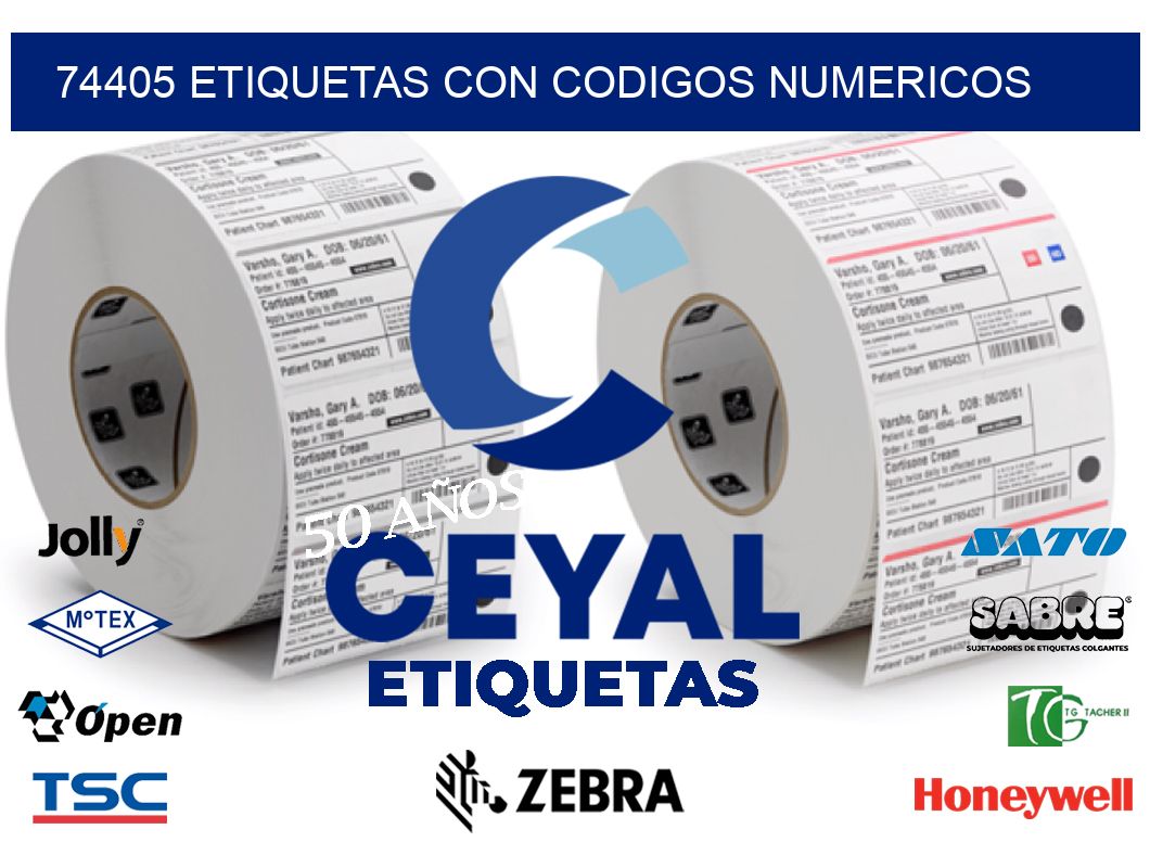 74405 ETIQUETAS CON CODIGOS NUMERICOS