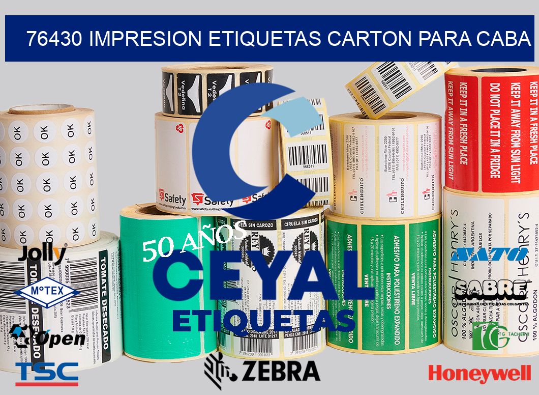 76430 IMPRESION ETIQUETAS CARTON PARA CABA