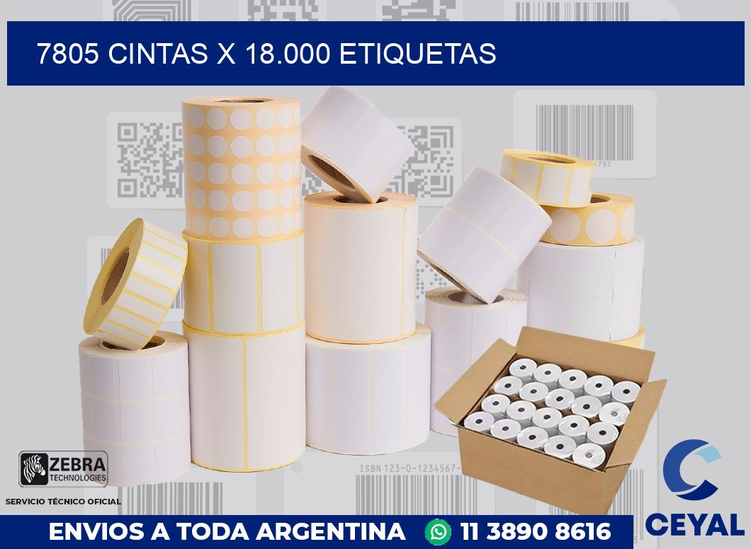 7805 cintas x 18.000 etiquetas