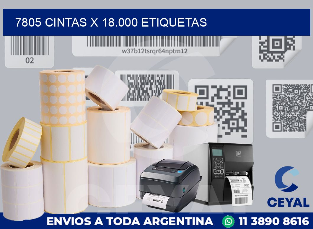 7805 cintas x 18.000 etiquetas
