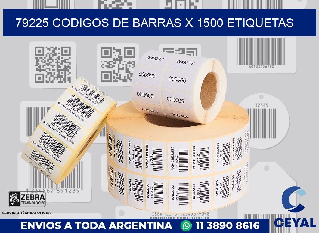 79225 codigos de barras x 1500 etiquetas