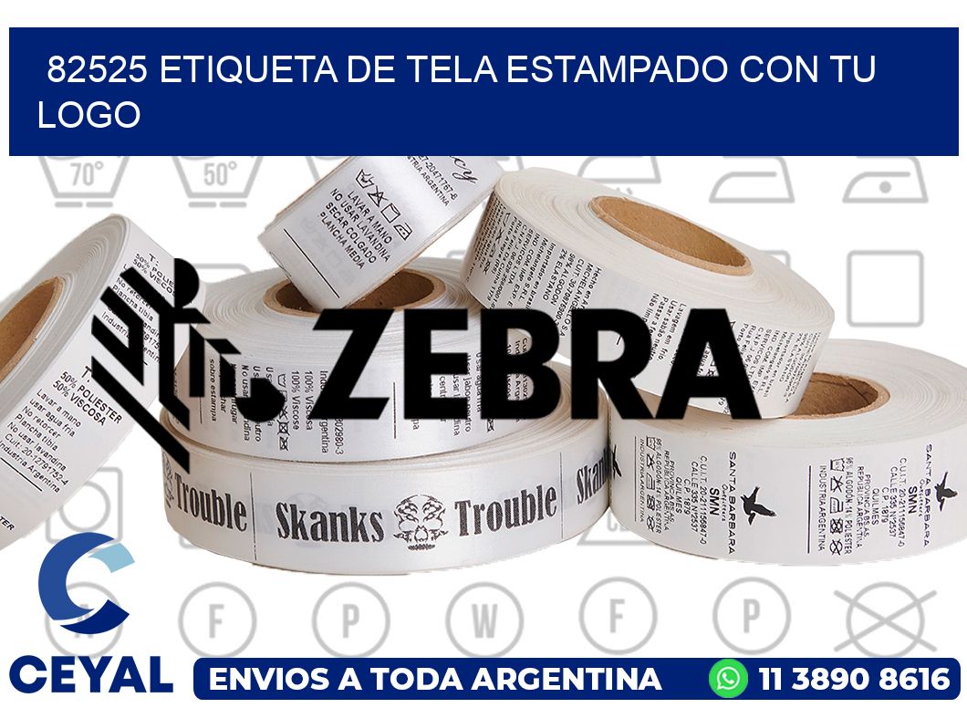 82525 ETIQUETA DE TELA ESTAMPADO CON TU LOGO