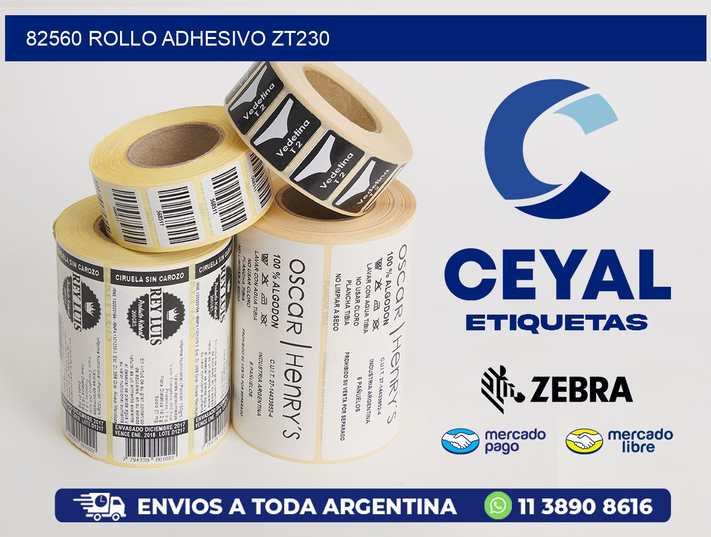 82560 ROLLO ADHESIVO ZT230