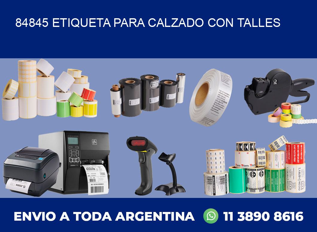 84845 ETIQUETA PARA CALZADO CON TALLES