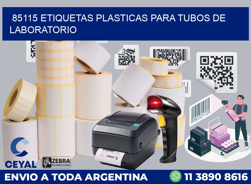 85115 ETIQUETAS PLASTICAS PARA TUBOS DE LABORATORIO