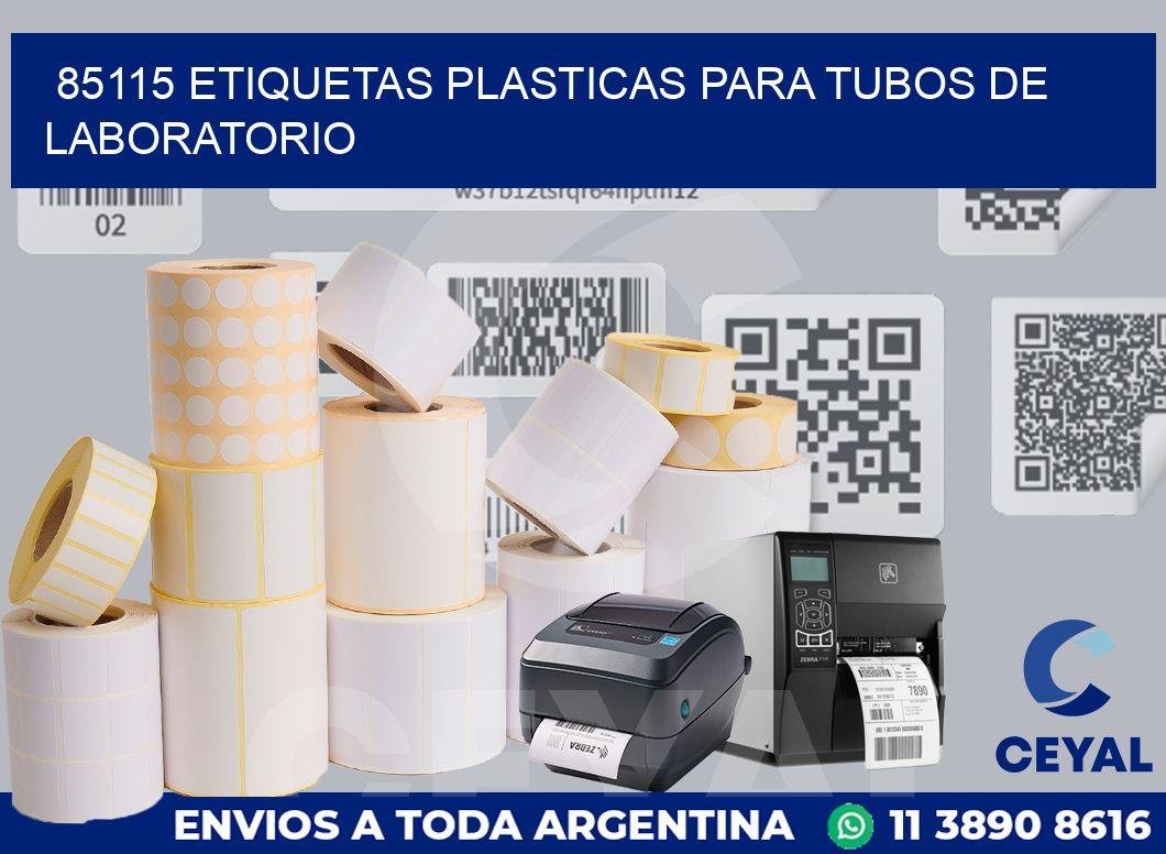 85115 ETIQUETAS PLASTICAS PARA TUBOS DE LABORATORIO