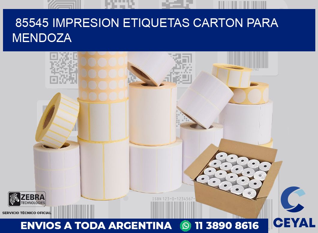 85545 IMPRESION ETIQUETAS CARTON PARA MENDOZA