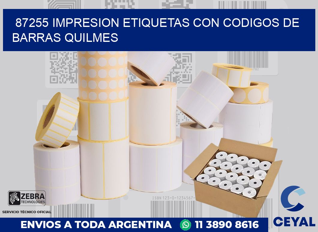 87255 IMPRESION ETIQUETAS CON CODIGOS DE BARRAS QUILMES
