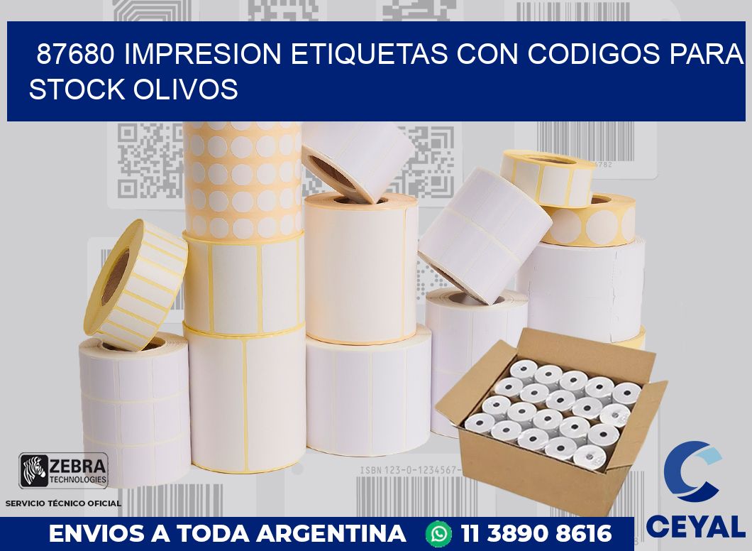 87680 IMPRESION ETIQUETAS CON CODIGOS PARA STOCK OLIVOS