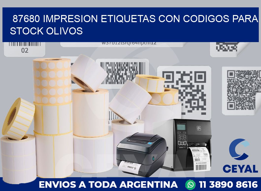 87680 IMPRESION ETIQUETAS CON CODIGOS PARA STOCK OLIVOS