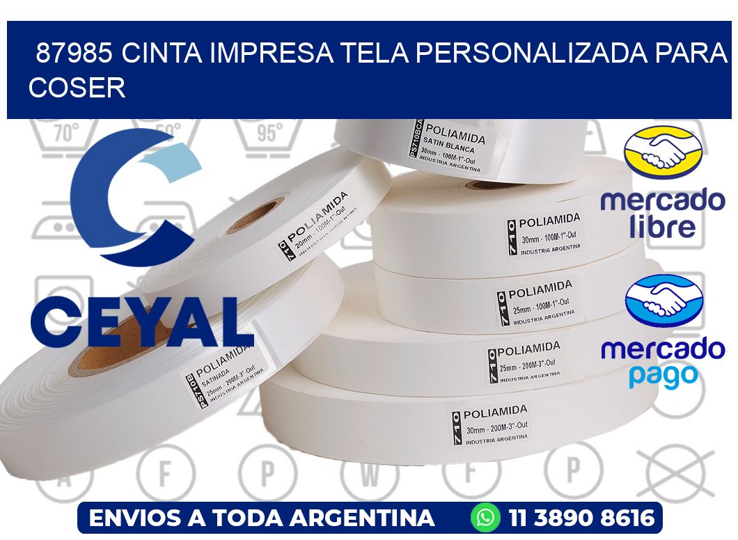 87985 CINTA IMPRESA TELA PERSONALIZADA PARA COSER