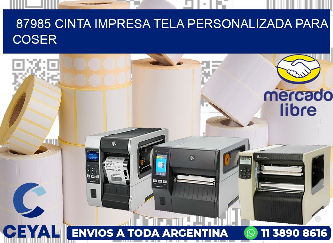 87985 CINTA IMPRESA TELA PERSONALIZADA PARA COSER
