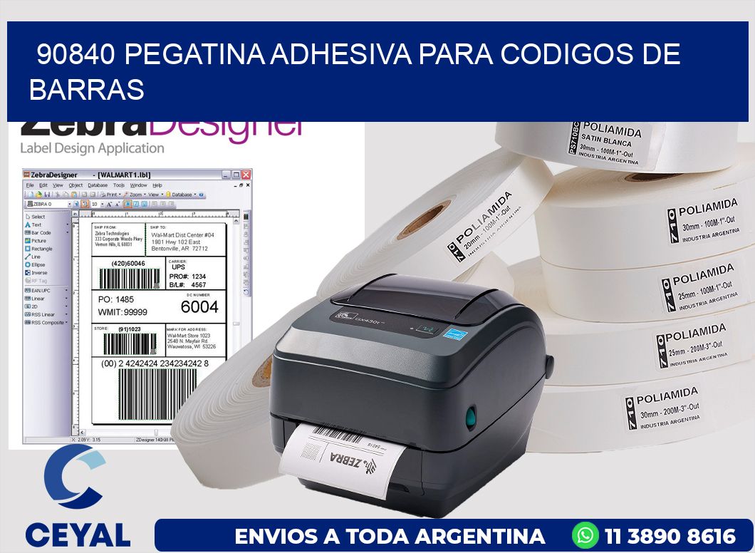 90840 PEGATINA ADHESIVA PARA CODIGOS DE BARRAS
