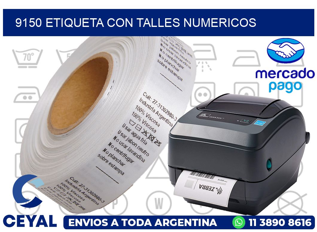 9150 ETIQUETA CON TALLES NUMERICOS