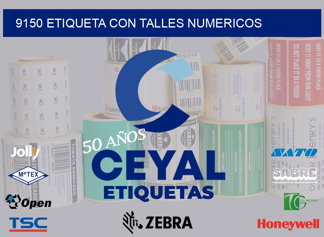 9150 ETIQUETA CON TALLES NUMERICOS