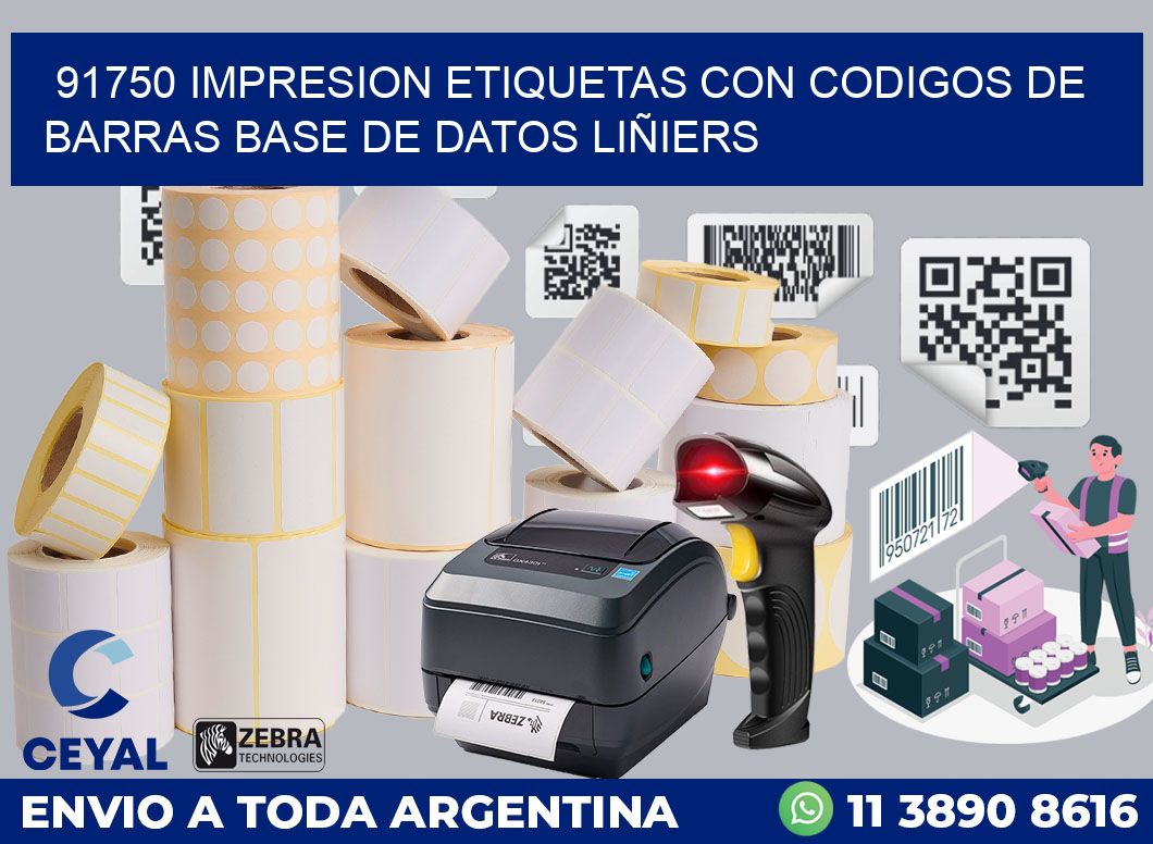 91750 IMPRESION ETIQUETAS CON CODIGOS DE BARRAS BASE DE DATOS LIÑIERS