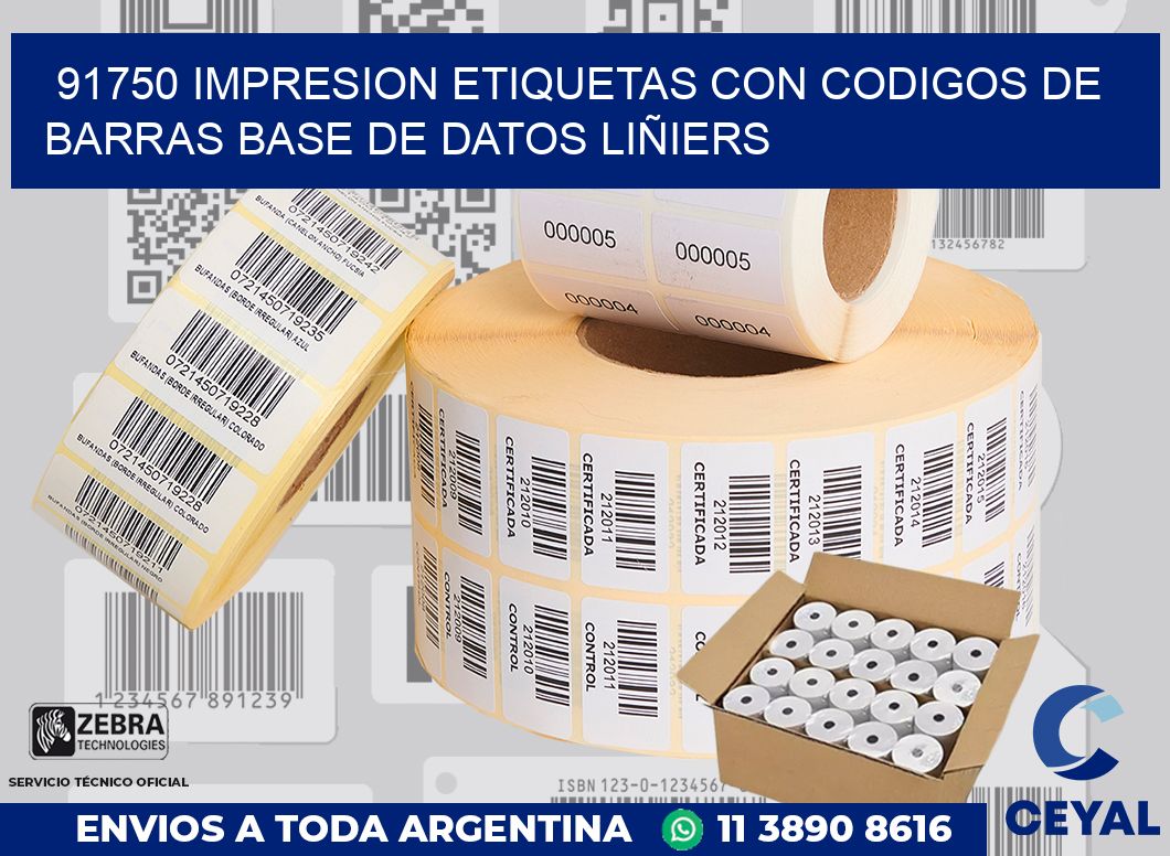 91750 IMPRESION ETIQUETAS CON CODIGOS DE BARRAS BASE DE DATOS LIÑIERS