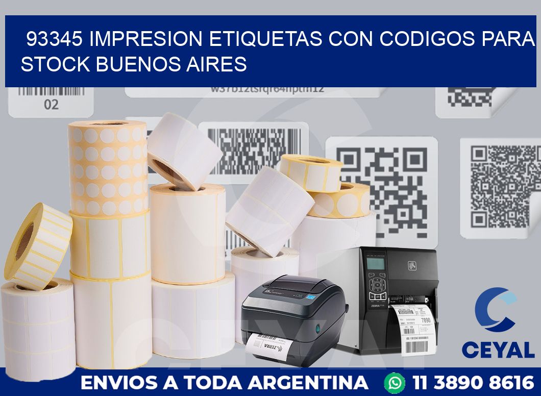 93345 IMPRESION ETIQUETAS CON CODIGOS PARA STOCK BUENOS AIRES