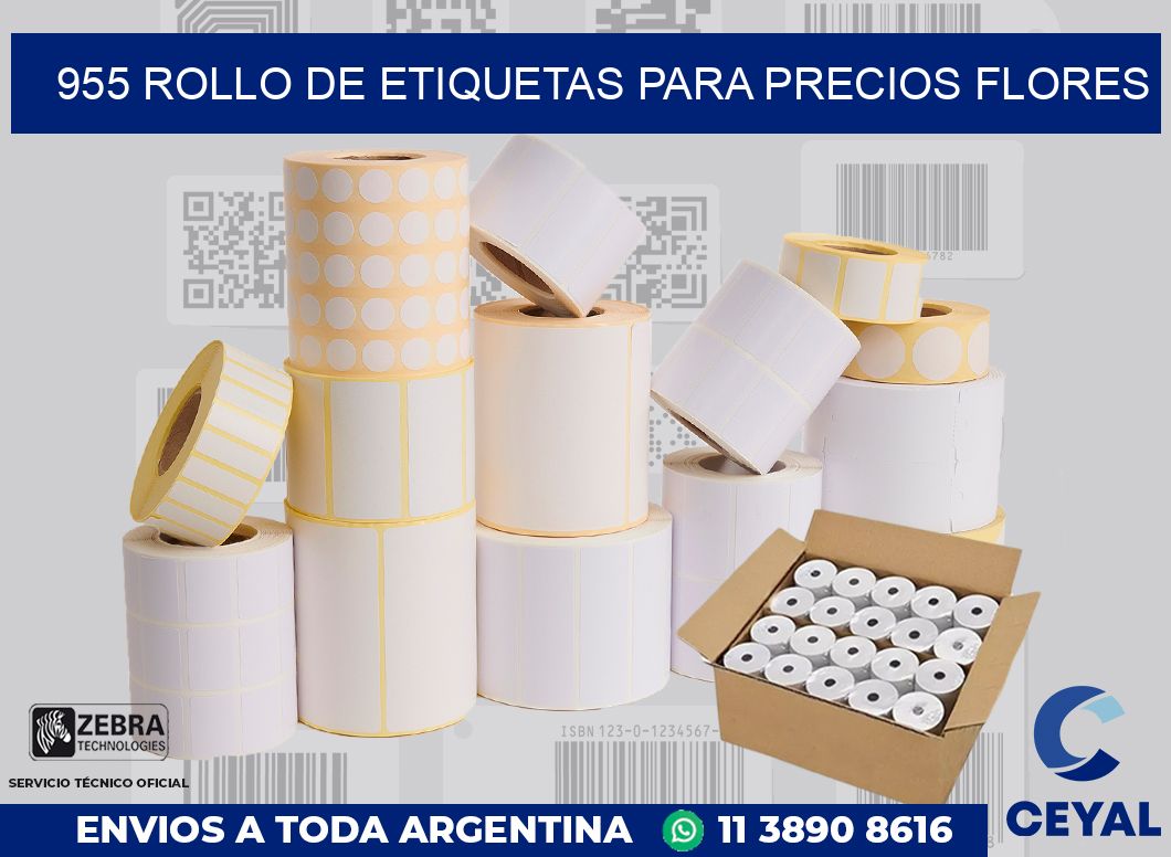 955 ROLLO DE ETIQUETAS PARA PRECIOS FLORES