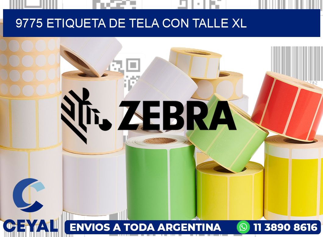 9775 ETIQUETA DE TELA CON TALLE XL