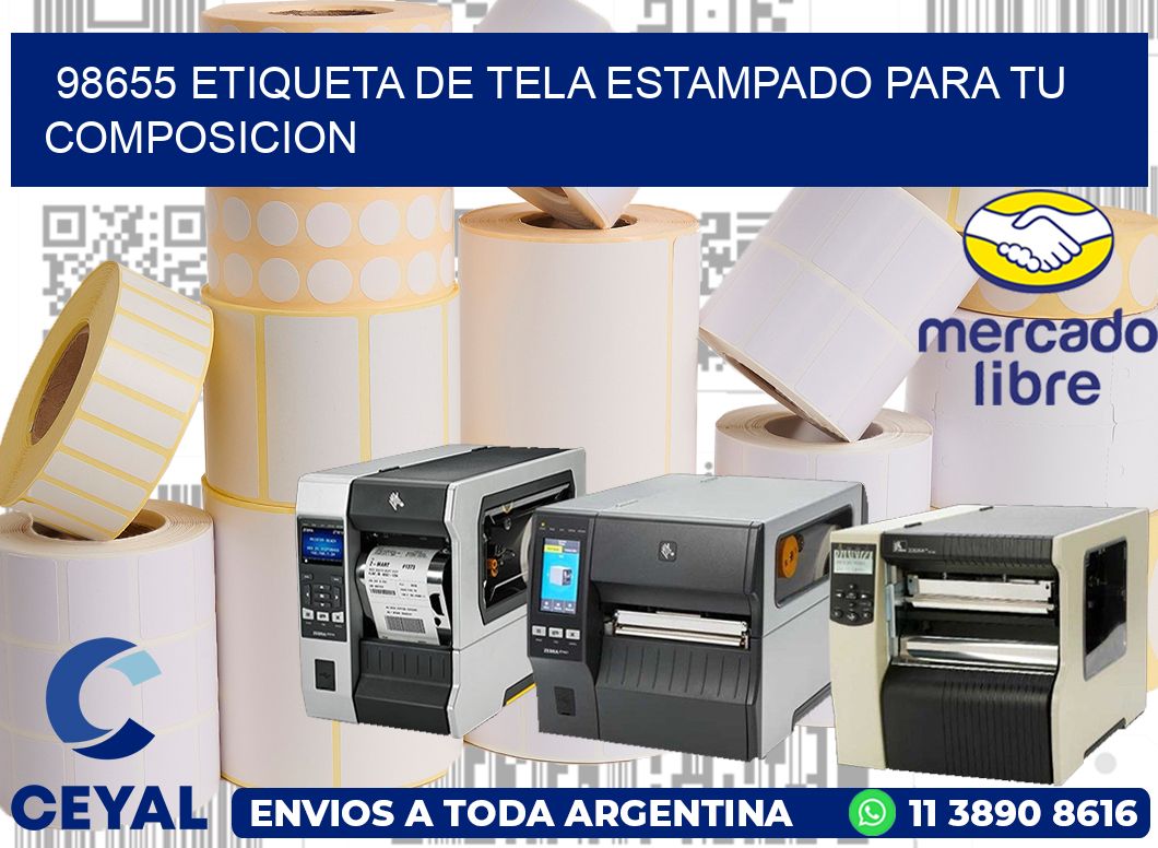 98655 ETIQUETA DE TELA ESTAMPADO PARA TU COMPOSICION