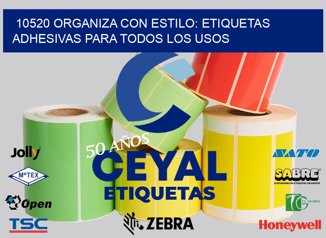 10520 Organiza con Estilo: Etiquetas Adhesivas para Todos los Usos