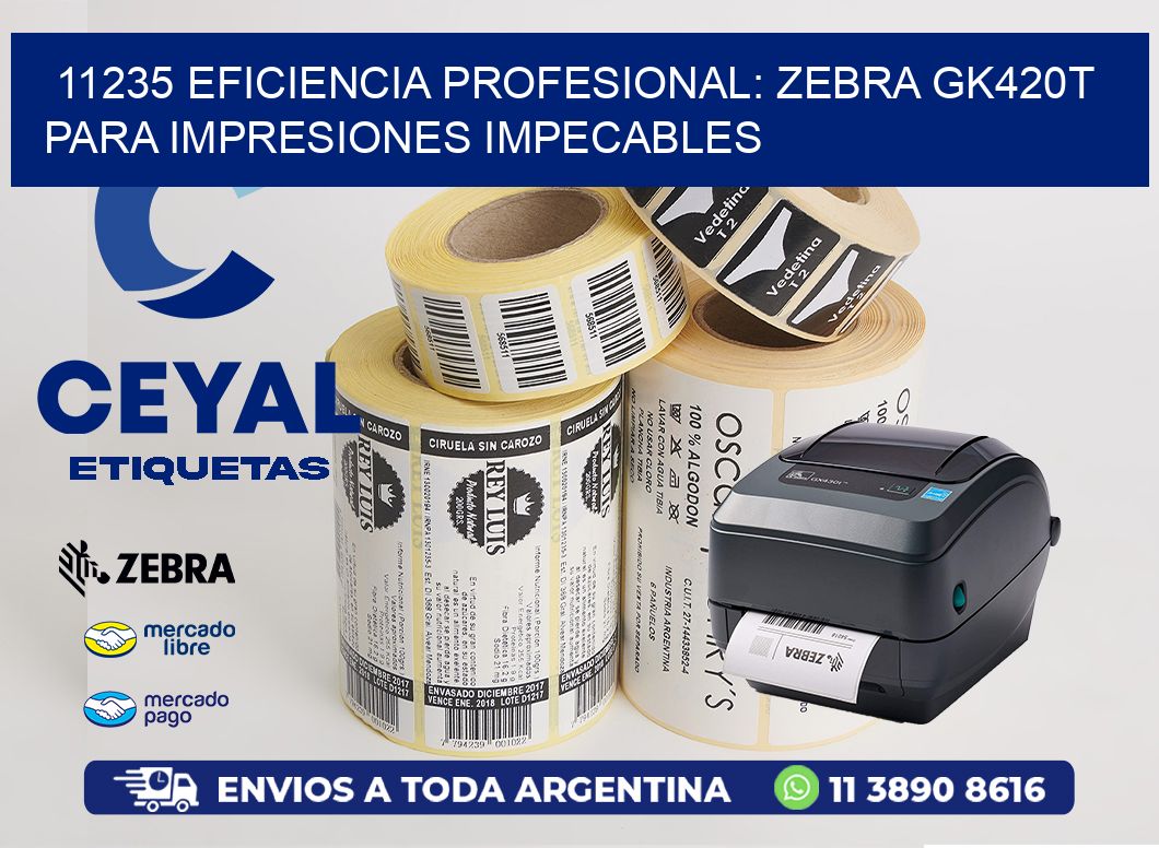 11235 Eficiencia Profesional: Zebra GK420T para Impresiones Impecables