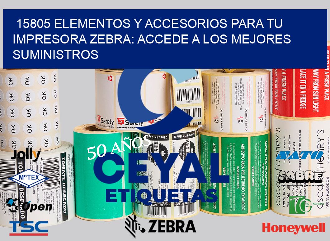 15805 ELEMENTOS Y ACCESORIOS PARA TU IMPRESORA ZEBRA: ACCEDE A LOS MEJORES SUMINISTROS