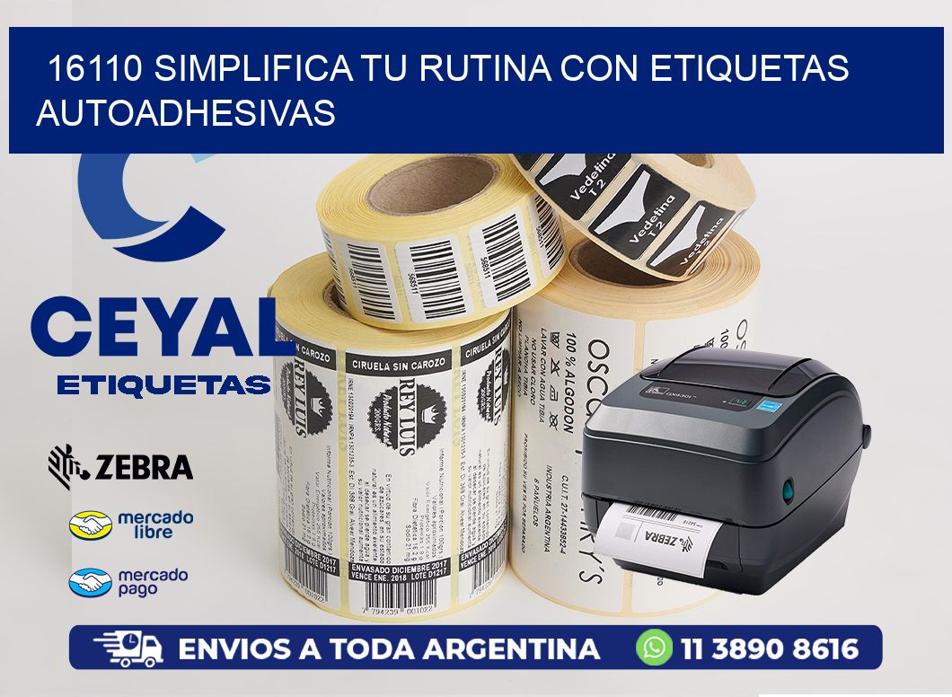 16110 Simplifica tu Rutina con Etiquetas Autoadhesivas