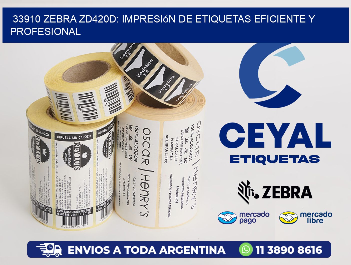 33910 Zebra ZD420D: Impresión de Etiquetas Eficiente y Profesional